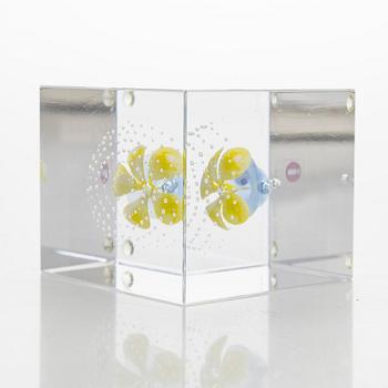 Oiva Toikka, vuosikuutio 2000, signeerattu Oiva Toikka Nuutajärvi 2000, 925/2000.