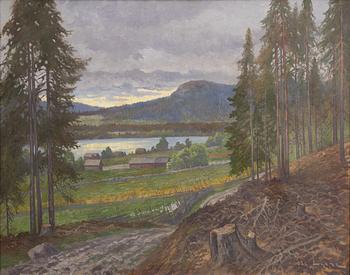 Oscar Lycke, Insjölandskap.