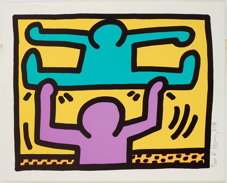 Keith Haring, "Untitled, Pl. 4", from "Pop Shop I series".