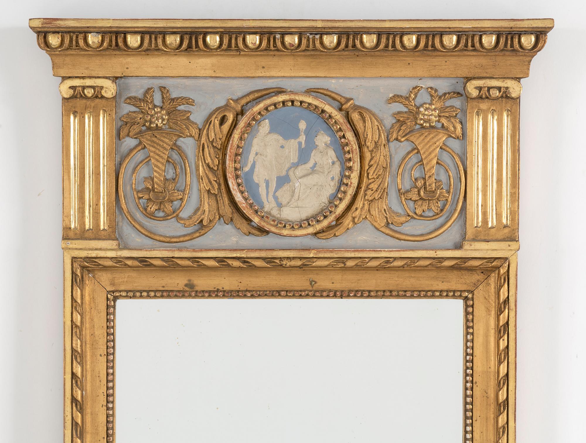 SPEGEL, sengustaviansk, omkring år 1800.