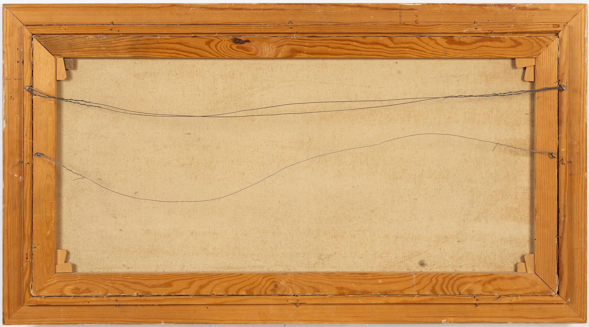 Nils Nilsson, blandteknik på duk, signerad.