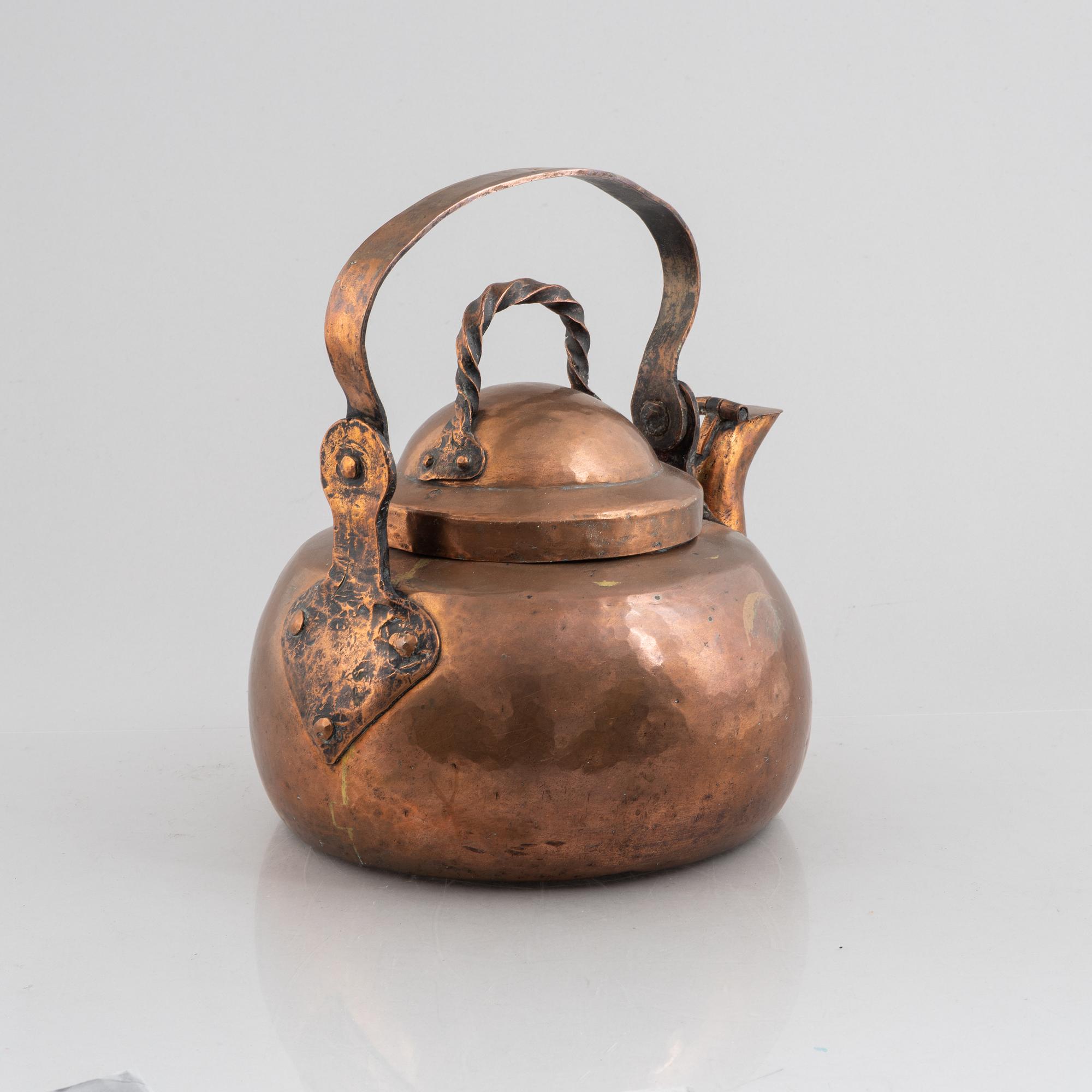 A Swedish copper coffee pot first half of the 19th century.