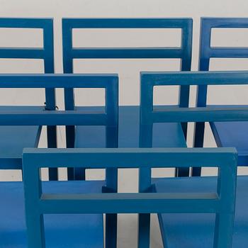 A set of 8 non komplot design chairs by B Berlin & Poul Chrsitansen for Källemo Värnamo 2000.