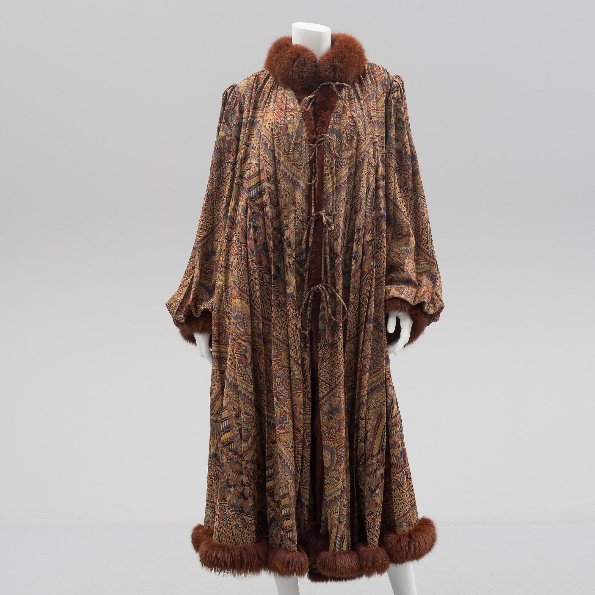 A fur trimmed coat from Grünstein G product, Finland.
