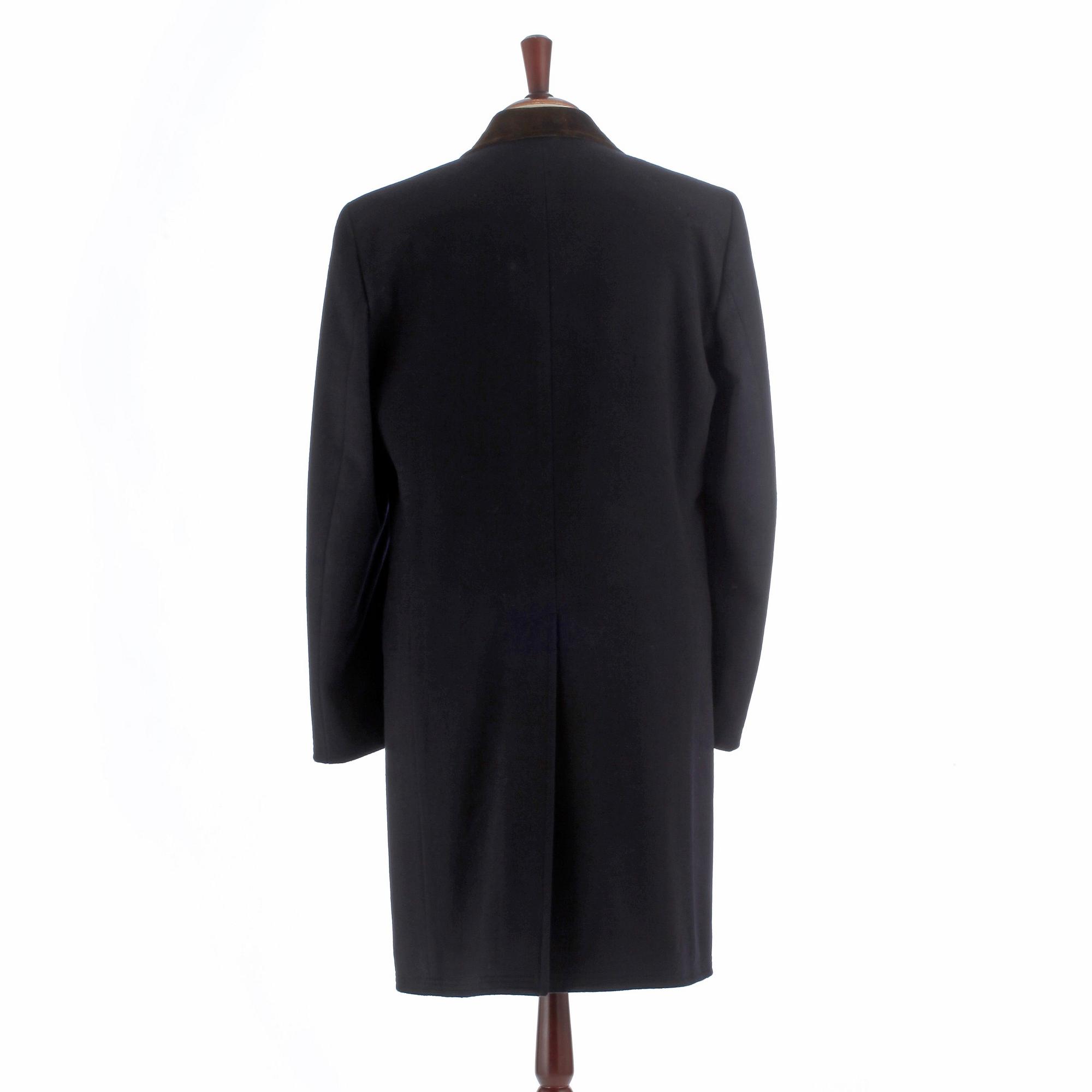 PARK HOUSE, a dark blue wool and cashmere coat / covert coat, storlek 50.