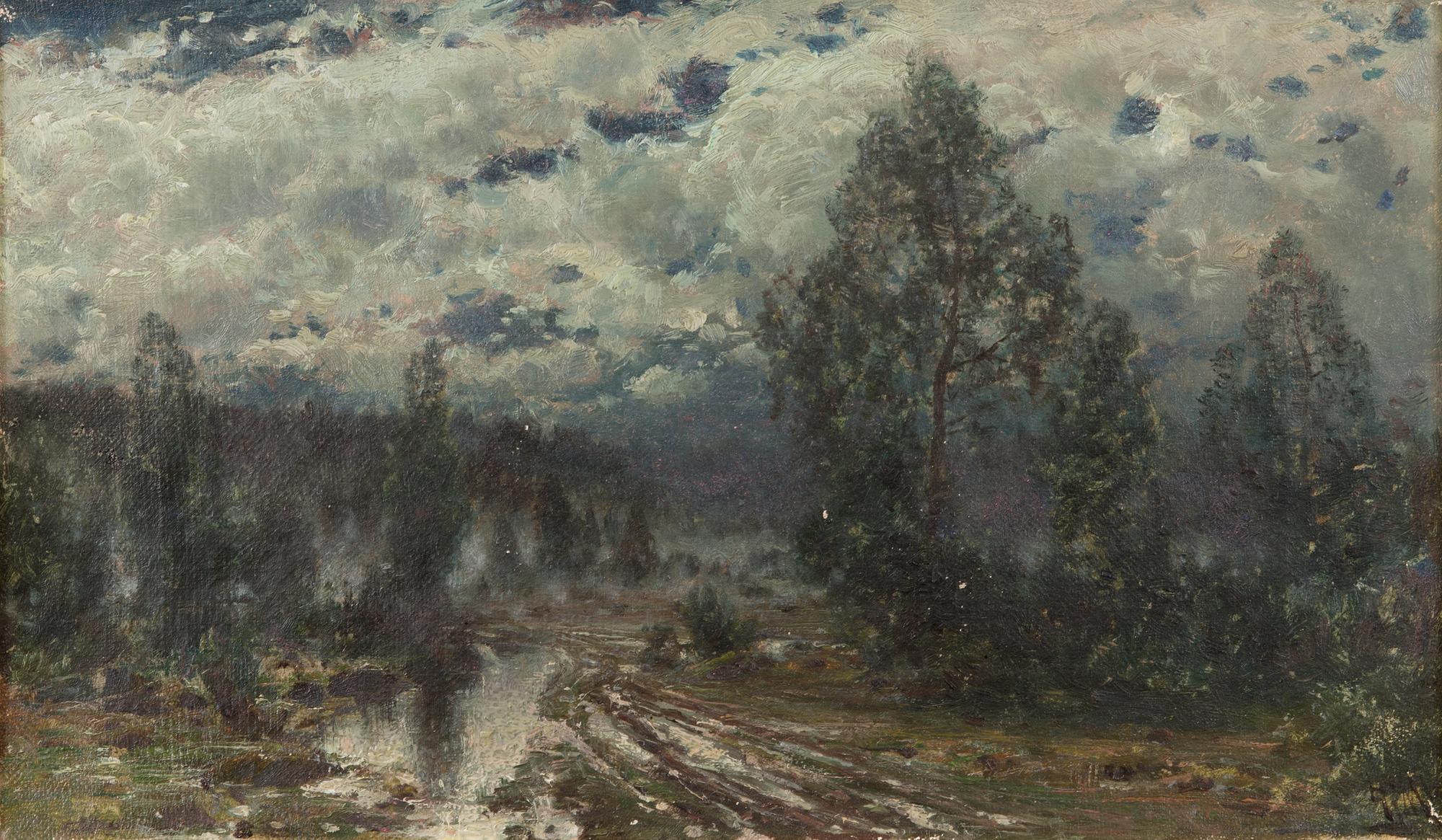 Hjalmar Munsterhjelm, olja på duk, signerad.