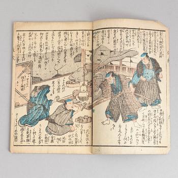 A group of five Japanese albums, including Katsushika Isai and Utagawa Kunisada, Meiji (1868-1912).