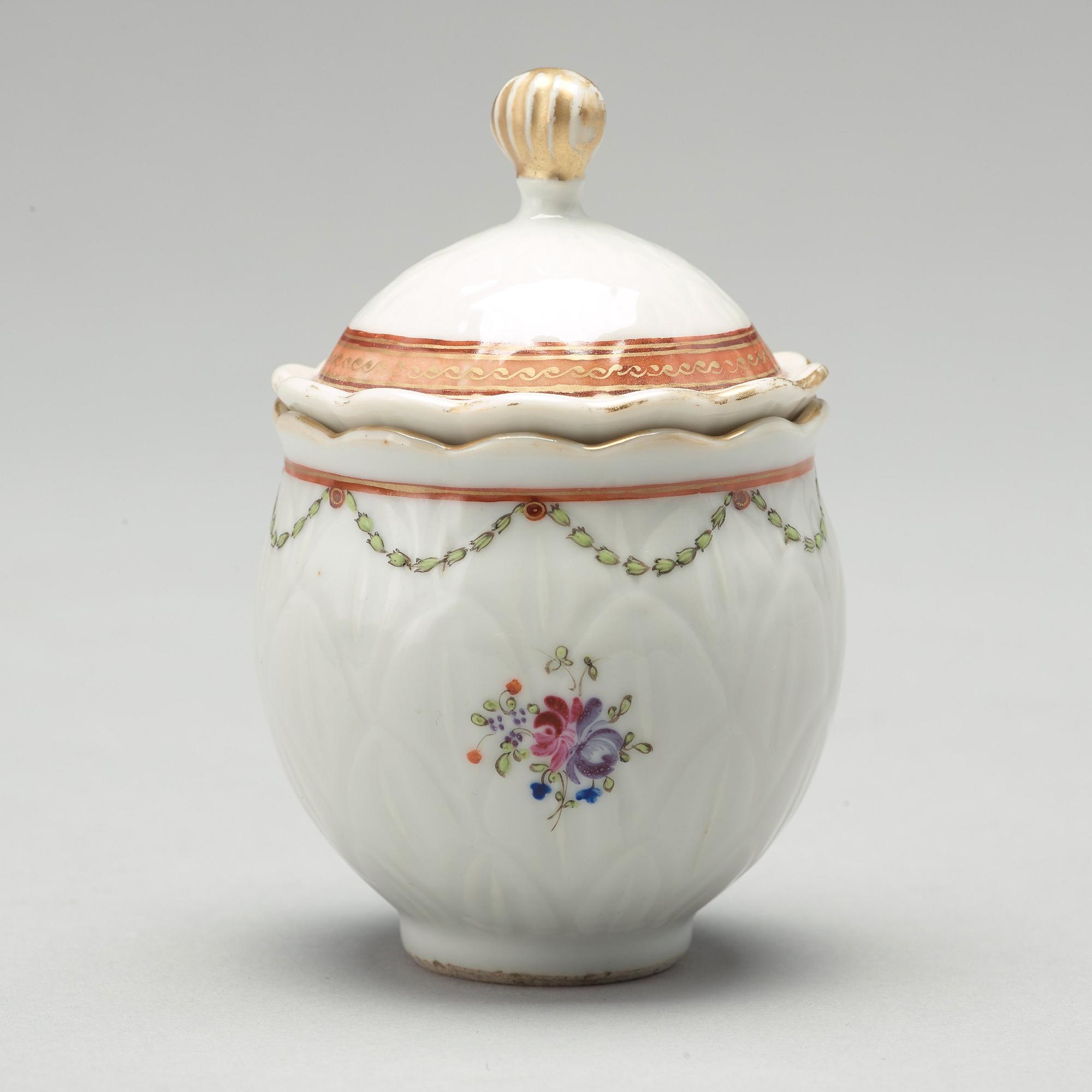 SERVISDELAR, 19 stycken, kompaniporslin. Qingdynastin, Qianlong (1736-96).