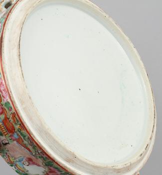 KANISTER, porslin, Kanton, Kina, 1900-tal.
