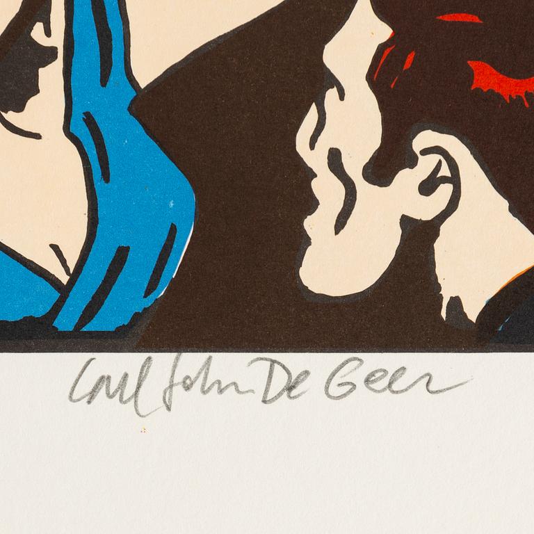Carl Johan De Geer, färglitografi, signerad 133/290.