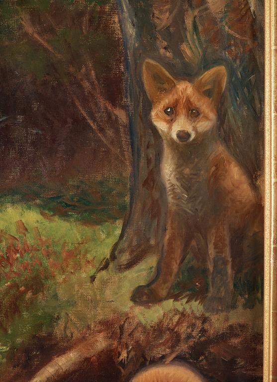 Bruno Liljefors, Fox family.