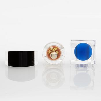 Siv Lagerström, three rings, acrylic plastic. 1970s.