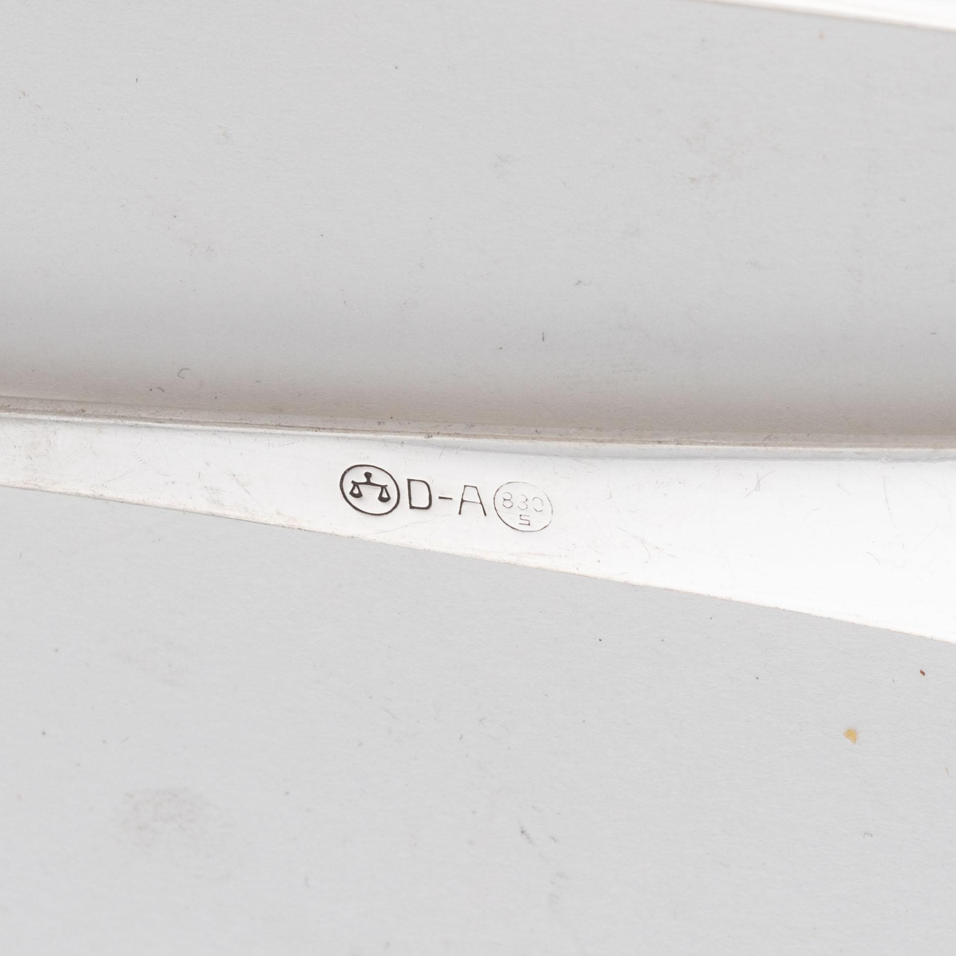 David Andersen, 'Rådhus Vifte' silver cutlery, Norway, (20 pieces).