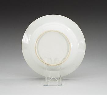 A famille rose 'European Subject' dish, Qing dynasty, Qianlong (1736-95).