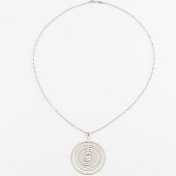 Tapio Wirkkala, pendant with chain "Silvermoon", sterling silver, for Kultakeskus.