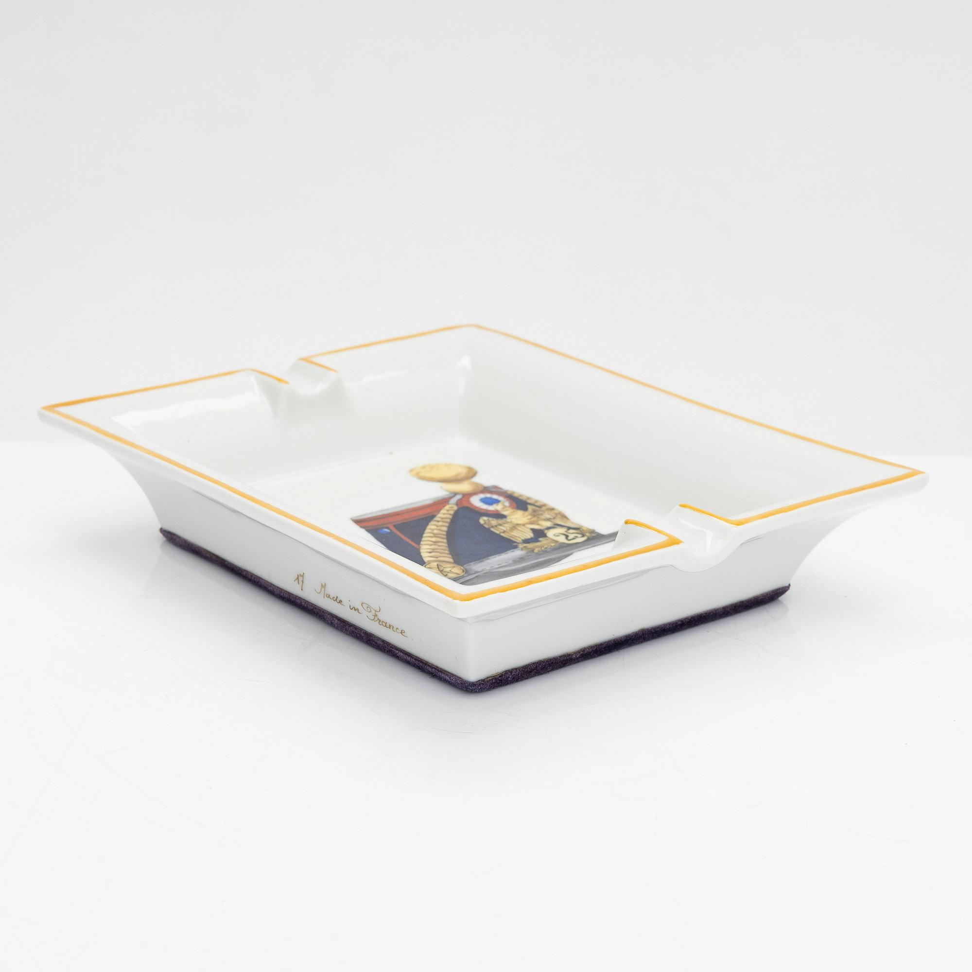 Hermès, ashtray, porcelain, Paris, France.