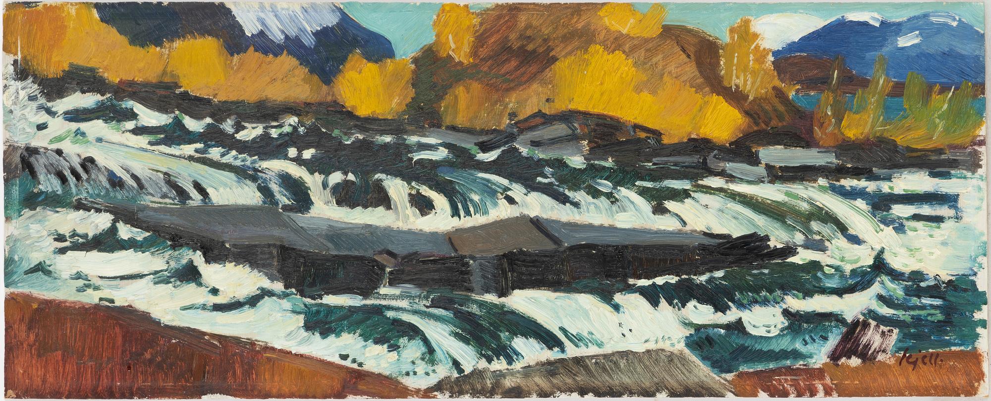 Kjell Leander-Engström, "Höst, Abiskojokk".