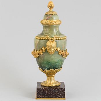 A 19th century onyx urn.