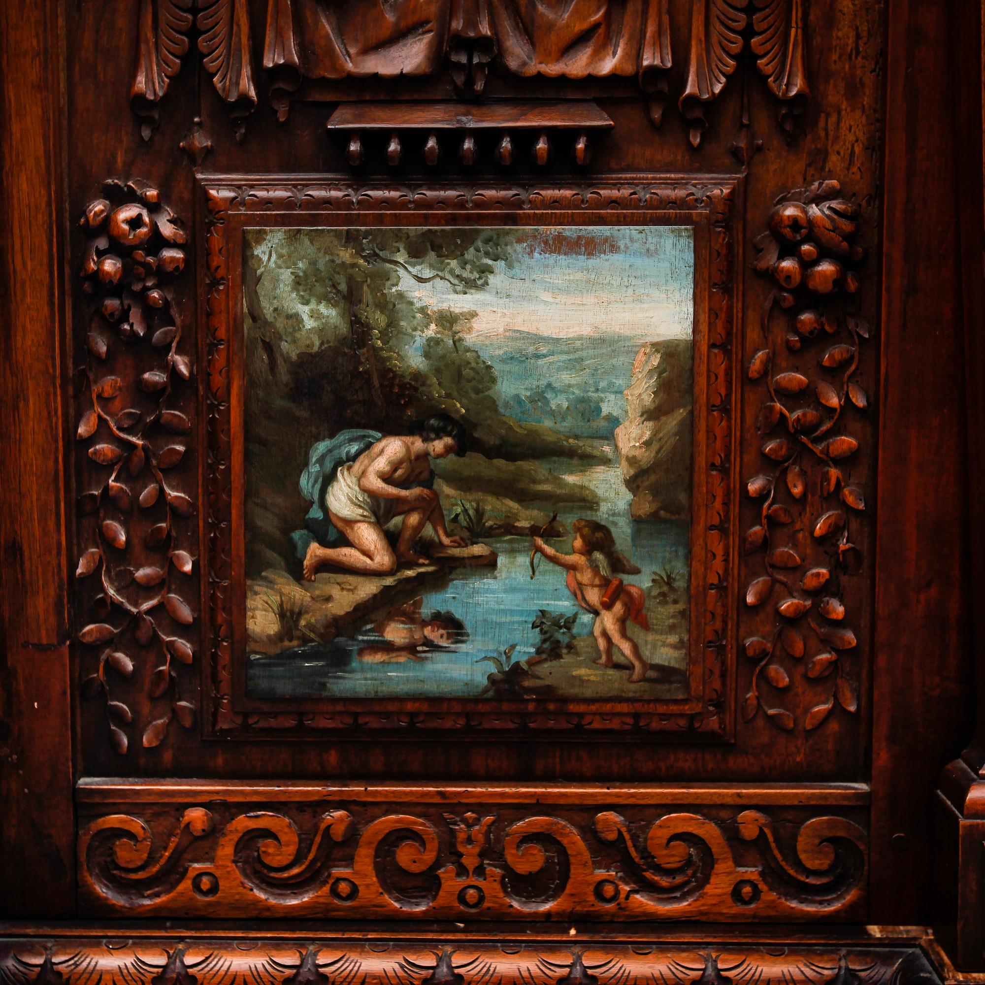 SKÅP, Sydeuropa, barockstil, 1800-tal, delvis äldre delar.
