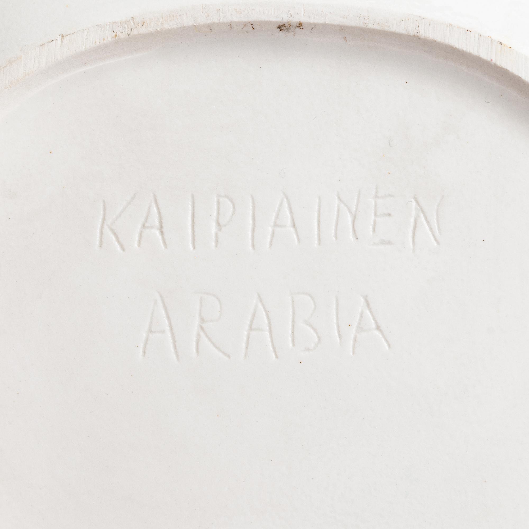 Birger Kaipiainen, dekorationsfat, signerad Kaipiainen Arabia.