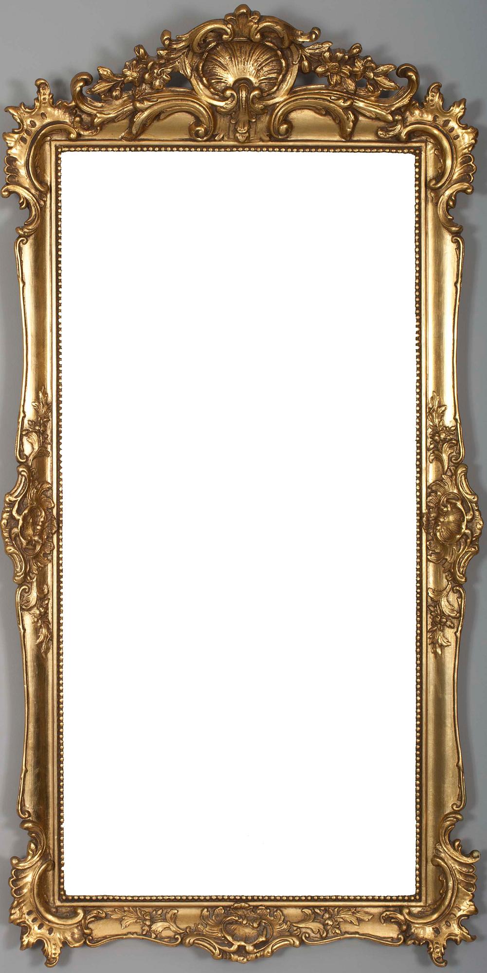 SPEGEL SAMT KONSOL, trä och marmor, rokokostil, 1900-talets senare hälft.