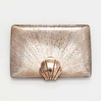 Powder box, silver, Italy.