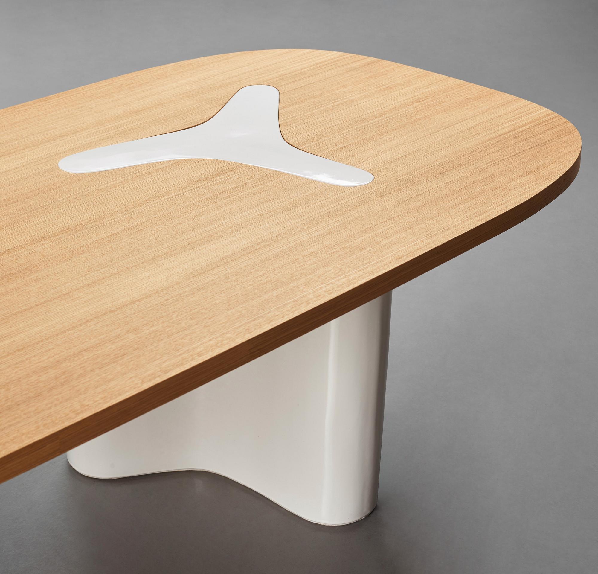 India Mahdavi, an oak and ceramic dinner table, designed for a project at Svenskt Tenn, Sweden in 2022.