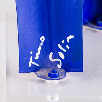 TIMO SOLIN, sculpture, painted metal, signed.