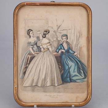 TRYCKBILD, 3 st, 2 st efter Anaïs Colin Toudouze, Leroy, Paris, 1800-talets senare hälft.