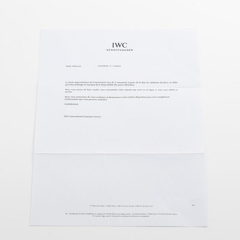 IWC, Portuguese Chrono, ca 2007.