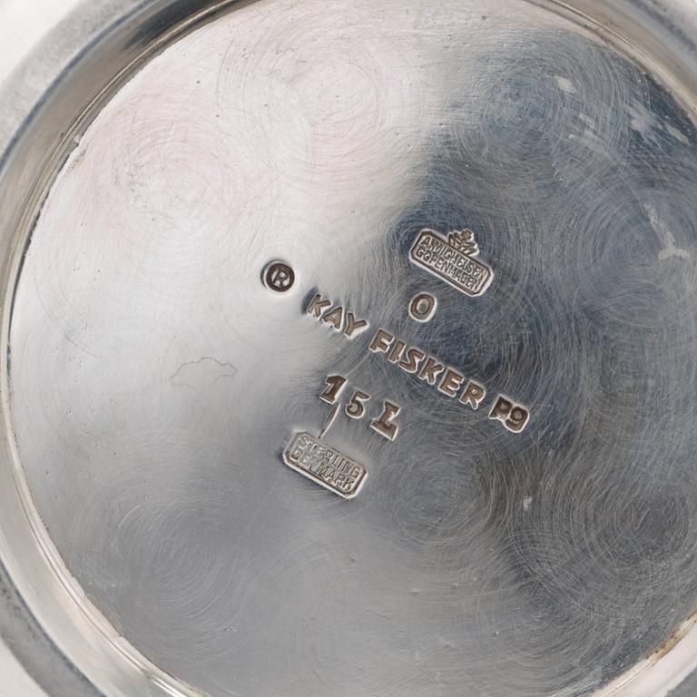 Kay Fisker, kanna, Firma Anton Michelsen, Köpenhamn 1965, sterling silver.