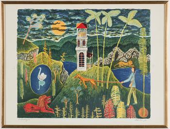 MÅRTEN ANDERSSON, litografi, signerad, provtryck.