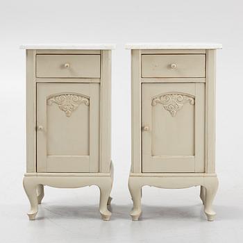 Sängbord, ett par, tidigt 1900-tal.