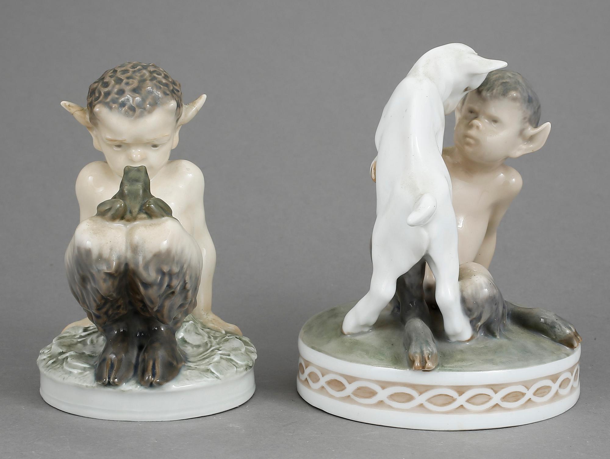 FIGURINER, 2 stycken, porslin, Christian Thomsen, Royal Copenhagen.