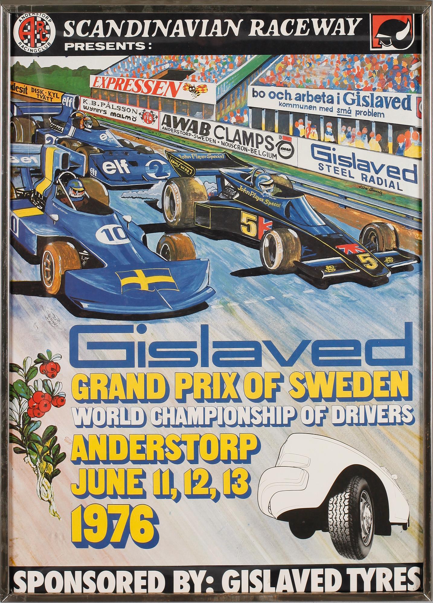 AFFISCHER, 4 st, Grand Prix Anderstorp 76-79.