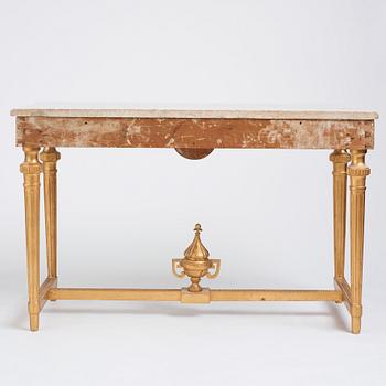 A late Gustavian console table in the manner of P Ljung.