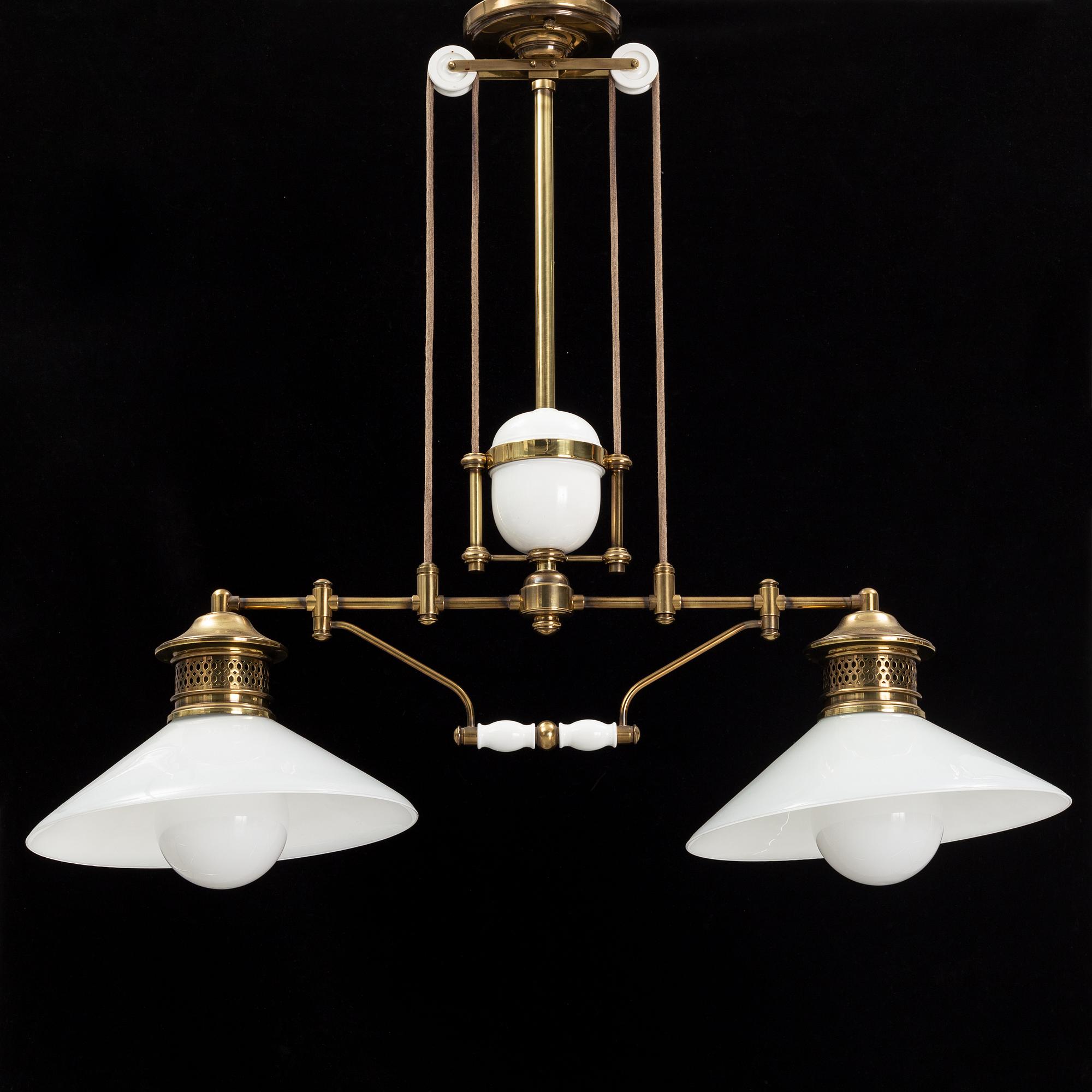 Biljardbordslampa, 1900-talets andra hälft.