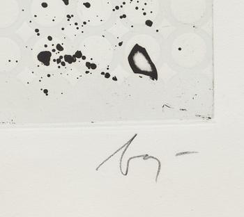 ENRICO BAJ, färgetsning, signerad och numrerad 50/70.