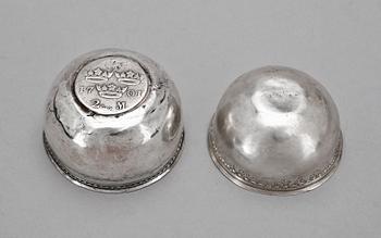 TUMLARE, 2 st, silver, bla Göteborg 1791. tot vikt 45 g.