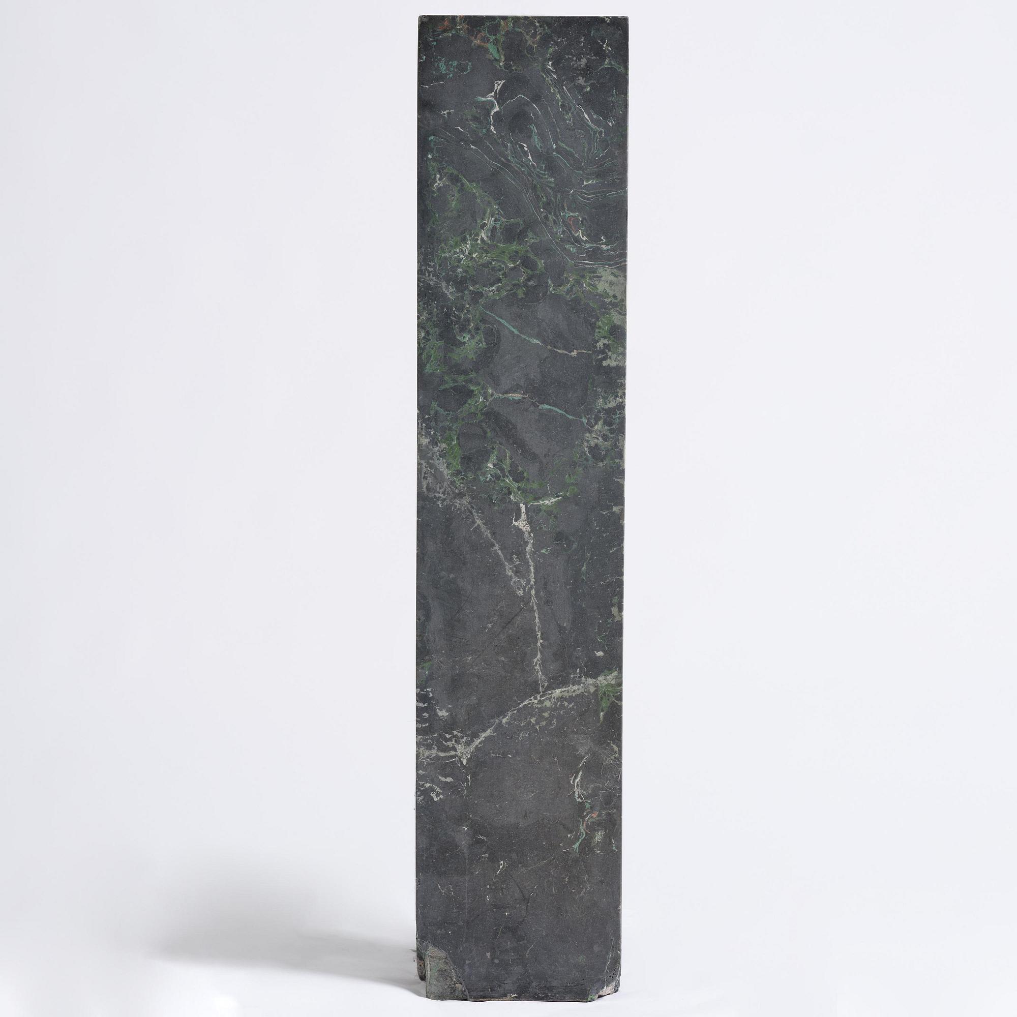 A black Scagliola 20th century column.