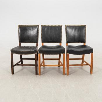 Kaare Klint, chairs 3 pcs model 3949, Rud Rasmussen's cabinetmakers, Denmark.