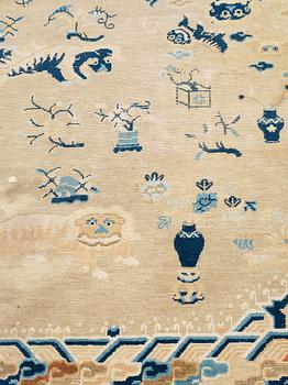 PILLAR RUG. Antique Ningxia. 292,5 x 196,5 cm. Late Qing dynasty (1644–1911).