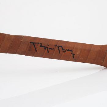 Tennis racket, Signed by Björn Borg. Donnay, specially customized oversized mid 15 wood racket..