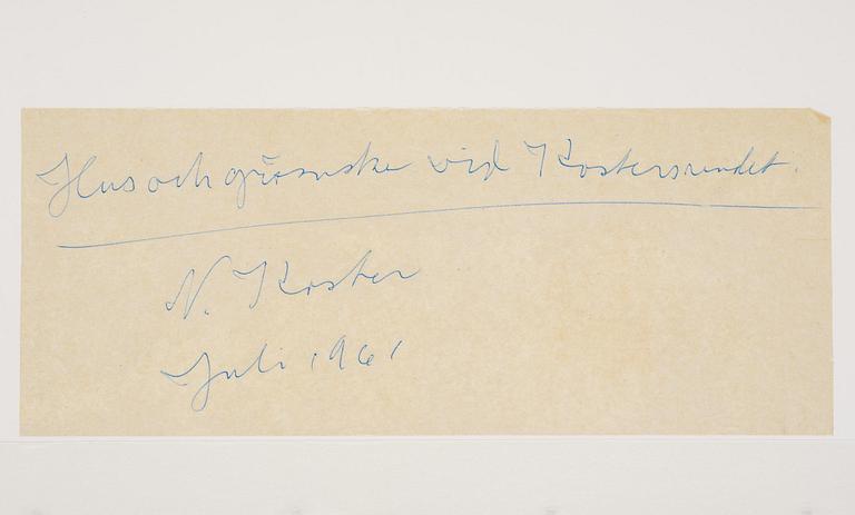 Inge Schiöler, Houses and greenery by Kostersundet.