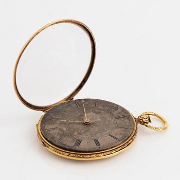 Pocket watch, 18K gold, 42 mm.