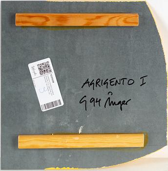GUNNAR ÅNGER, painted zinc plate, 3, signed and dated -94 verso.
