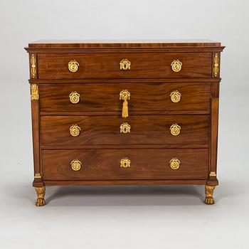 A Late Gustavian secretaire chest of drawers, 1800-1810.