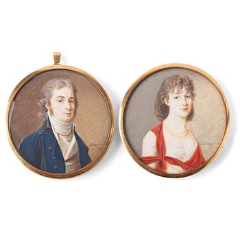 594. Jacob Axel Gillberg, ”Thomas Anders Aspelin” (1767-1836) & hos wife ”Lovisa Aspelin” née Dybeck (1780-1854).