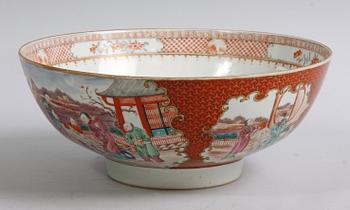 BÅLSKÅL, porslin. Kina 1800-tal.