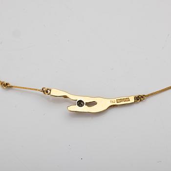 Björn Weckström, Necklace, "Diamond Bud", 18K gold, diamond, Lapponia.